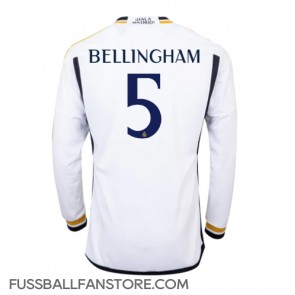 Real Madrid Jude Bellingham #5 Replik Heimtrikot 2023-24 Langarm